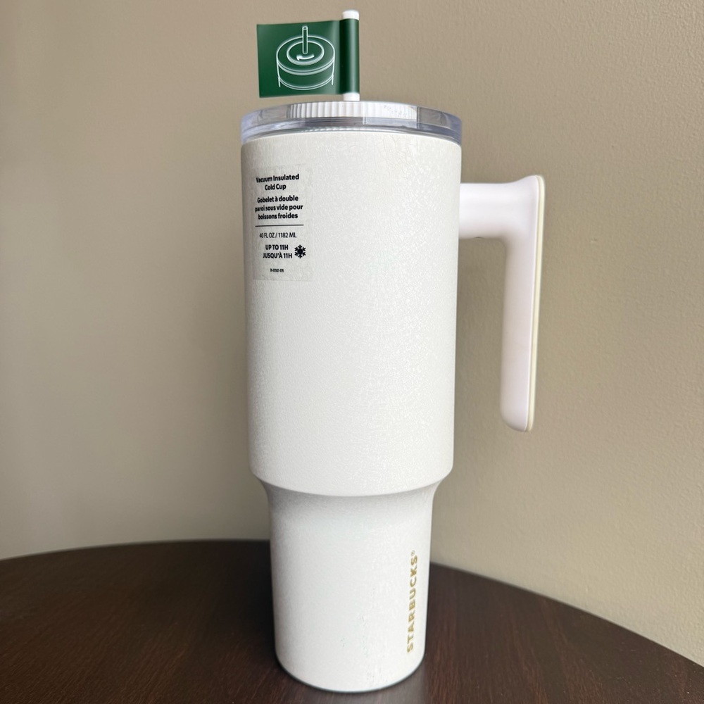 NWT Starbucks x Stanley 2026 White Icey Leak Proof 40oz w/ Stra & Lid